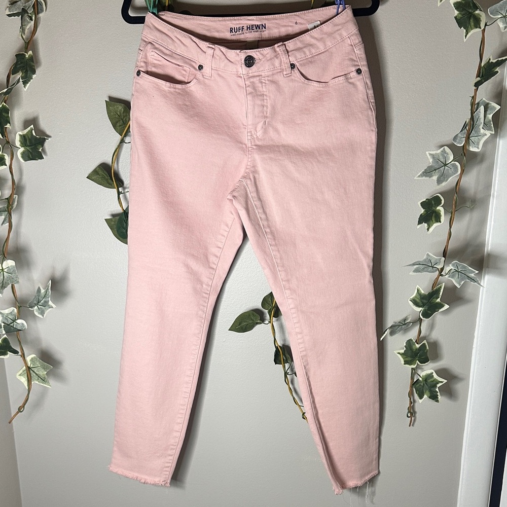 Ruff Hewn Light Pink Ankle Jeans